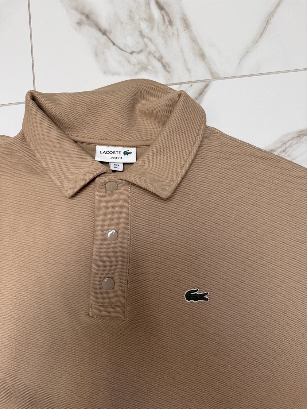 Lacoste Men's Tan Long-Sleeve Polo Sweatshirt - Picture 2 of 3